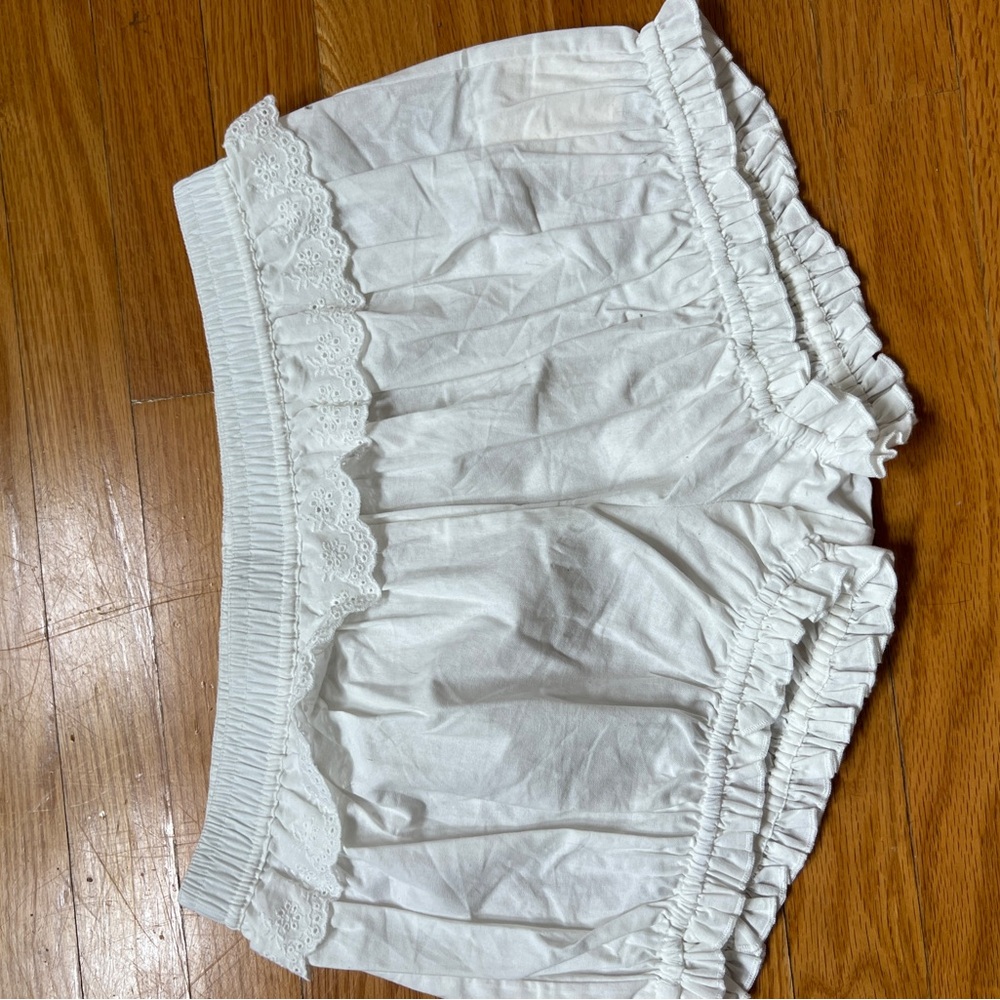 High Waist White Bloomers
